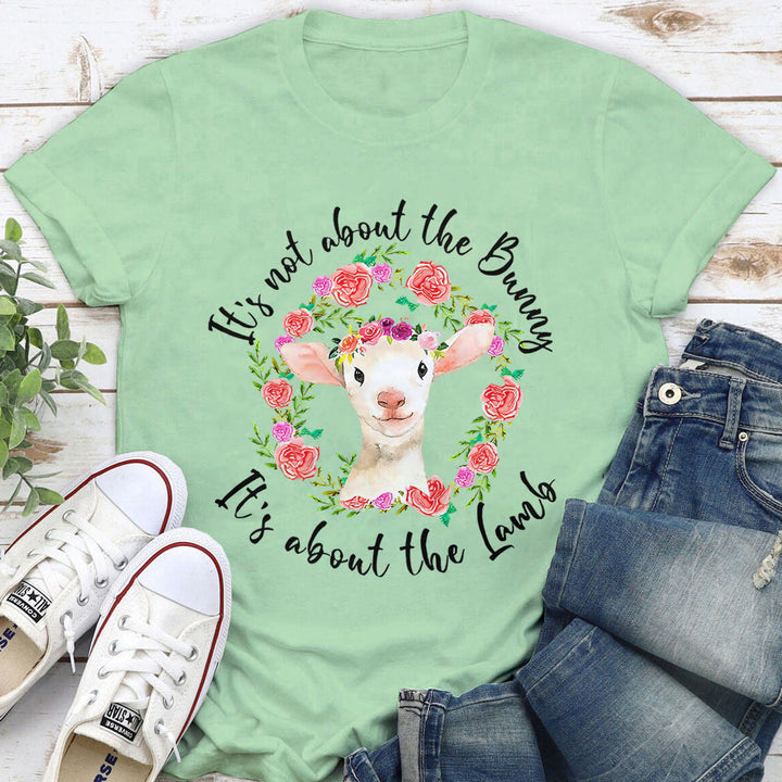 Christianartworkshop T-Shirt mit Aufschrift „Es geht nicht um den Hasen, es geht um das Lamm“