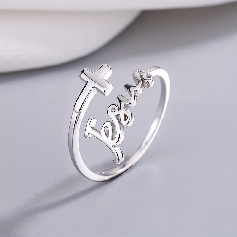 Christianartworkshop Jesus & Kreuz Ring: Ein einfaches, aber tiefgründiges Glaubensbekenntnis