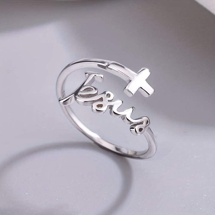 Christianartworkshop Jesus & Kreuz Ring: Ein einfaches, aber tiefgründiges Glaubensbekenntnis