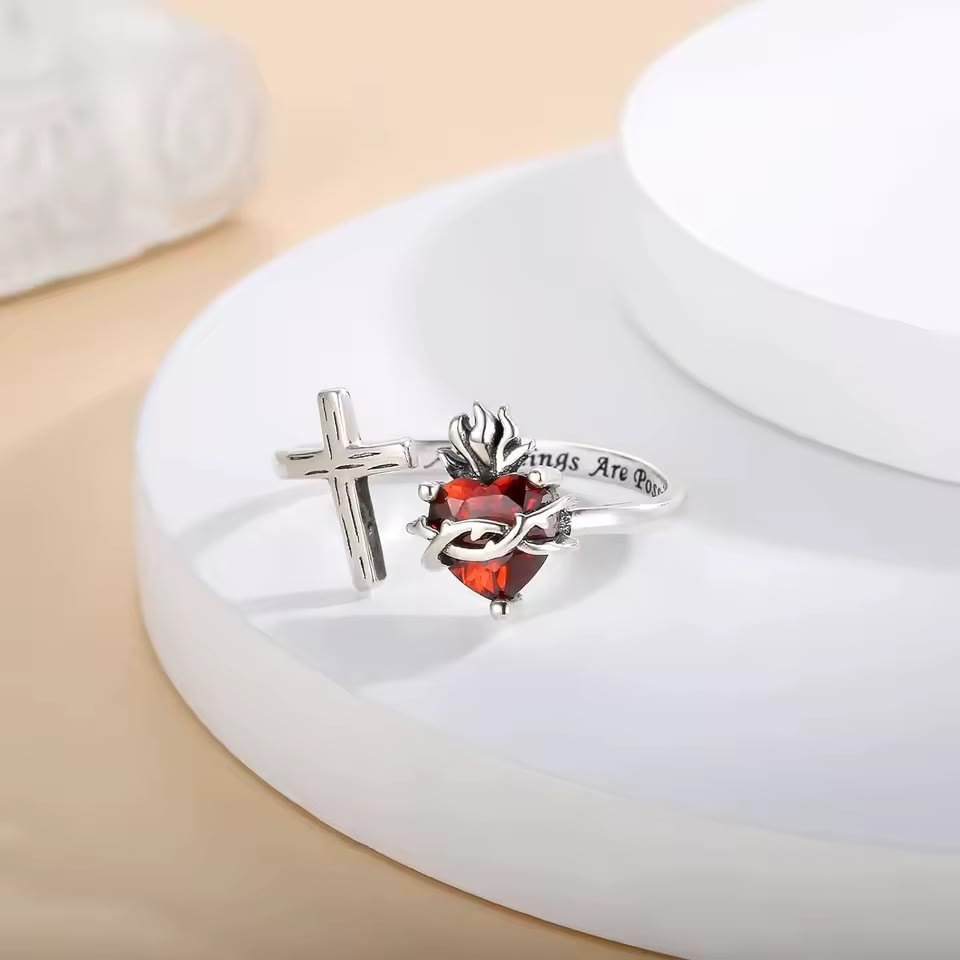 Christianartworkshop Ring Heiliges Herz Jesu: Mit Gott sind alle Dinge möglich