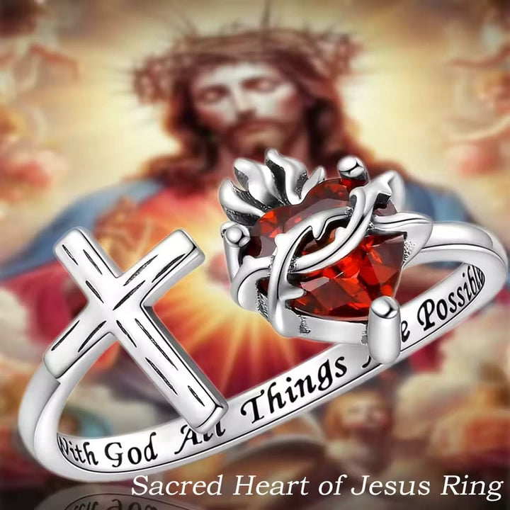 Christianartworkshop Ring Heiliges Herz Jesu: Mit Gott sind alle Dinge möglich
