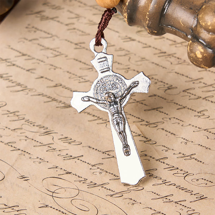 Christianartworkshop Jesus-Ikone und Kruzifix, 8 mm, natürlicher grüner Jade-Rosenkranz – handgefertigte Rosenkranzperlen