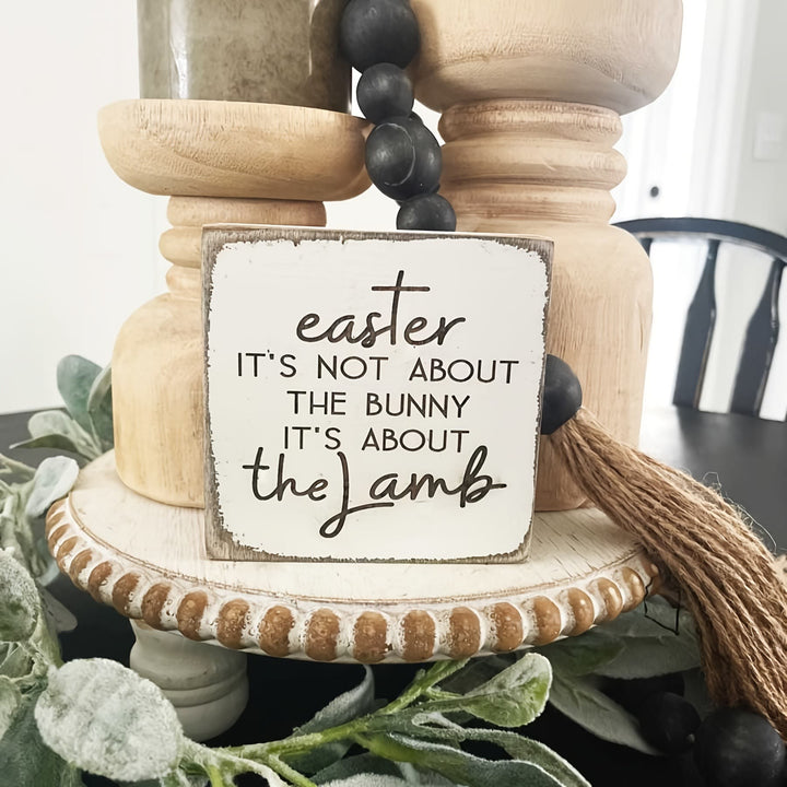 Christianartworkshop Osterornament aus Holz, Lamm, Feiern Sie die Auferstehung