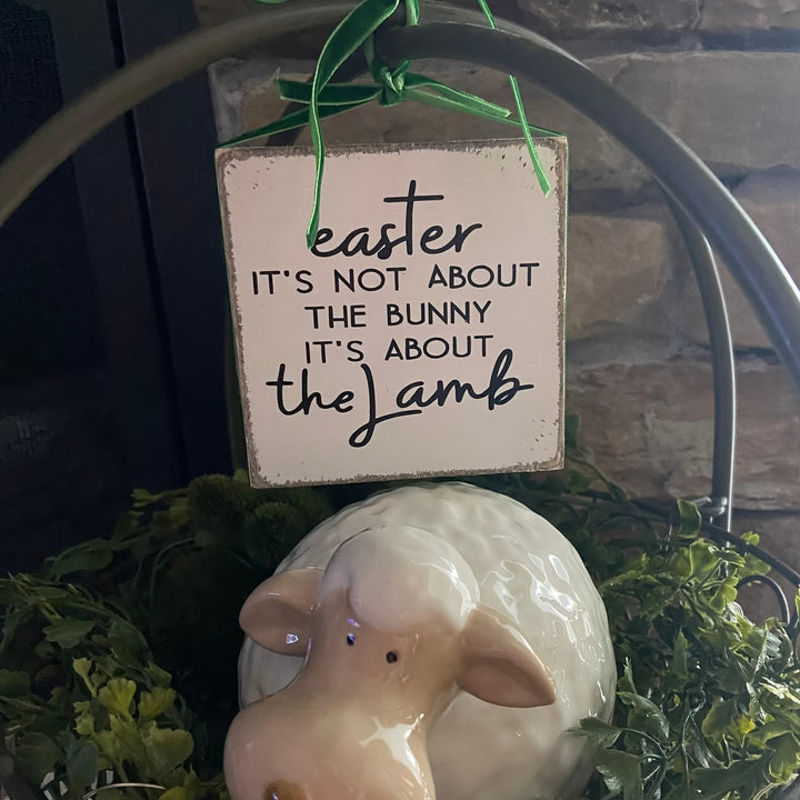 Christianartworkshop Osterornament aus Holz, Lamm, Feiern Sie die Auferstehung