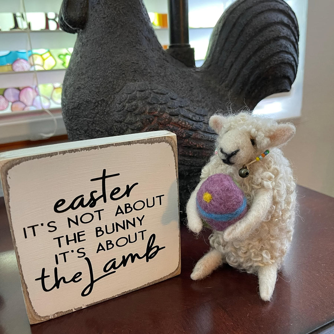 Christianartworkshop Osterornament aus Holz, Lamm, Feiern Sie die Auferstehung