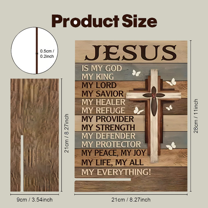 Christianartworkshop Dekoratives Schild mit dem Kreuz des Glaubens aus Holz – Lobe die Herrlichkeit Jesu