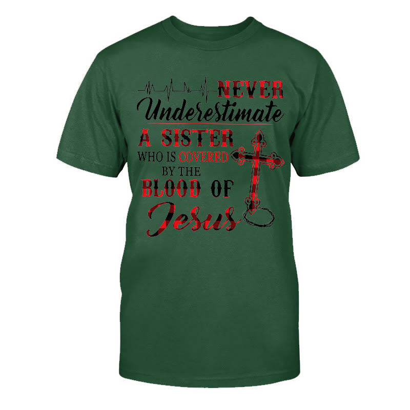 Christianartworkshop Göttlicher Schutz Unisex Baumwoll-T-Shirt - Dunkelgrün - 2XL - image 16