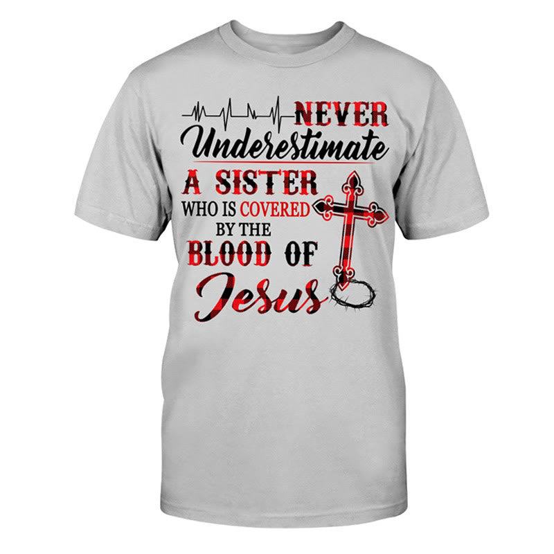 Christianartworkshop Göttlicher Schutz Unisex Baumwoll-T-Shirt - Grau - 2XL - image 4