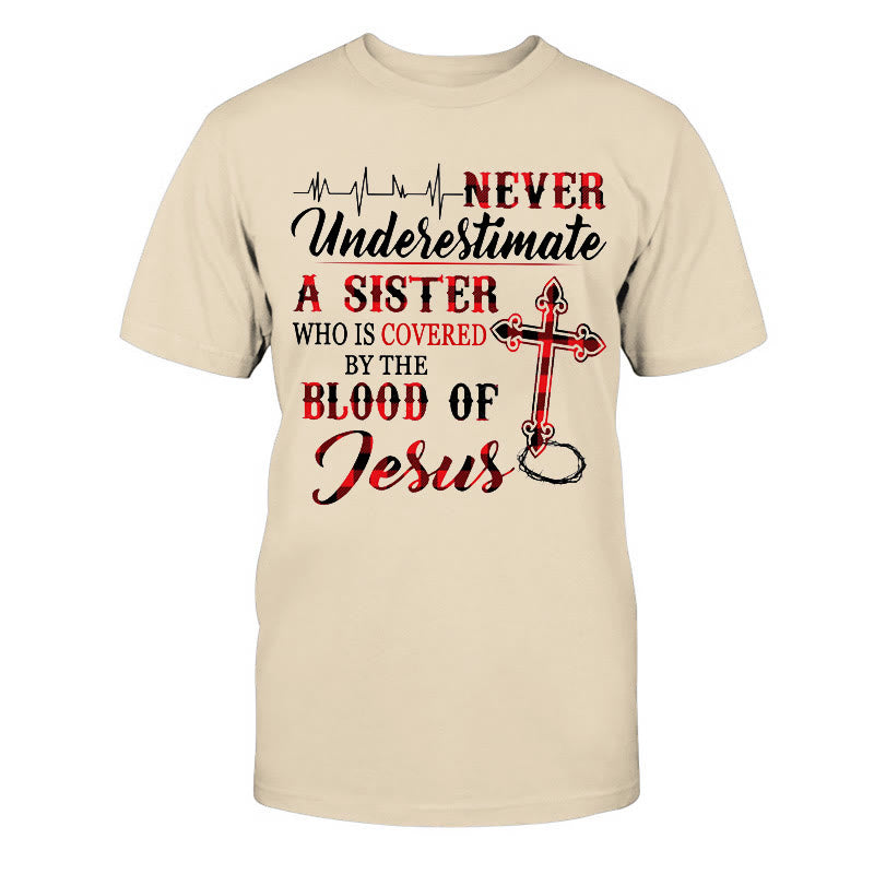 Christianartworkshop Göttlicher Schutz Unisex Baumwoll-T-Shirt - Beige - 2XL - image 6