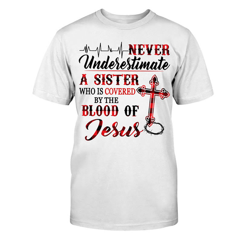Christianartworkshop Göttlicher Schutz Unisex Baumwoll-T-Shirt - Weiß - 2XL - image 0