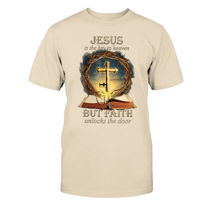 Christianartworkshop Schlüssel zum Himmel Unisex Baumwoll-T-Shirt - Beige - 2XL - image 6