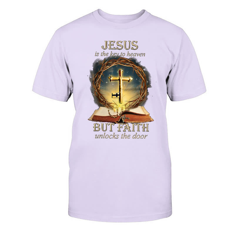 Christianartworkshop Schlüssel zum Himmel Unisex Baumwoll-T-Shirt