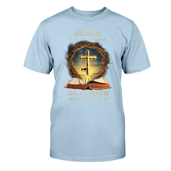 Christianartworkshop Schlüssel zum Himmel Unisex Baumwoll-T-Shirt - Blau - 2XL - image 8