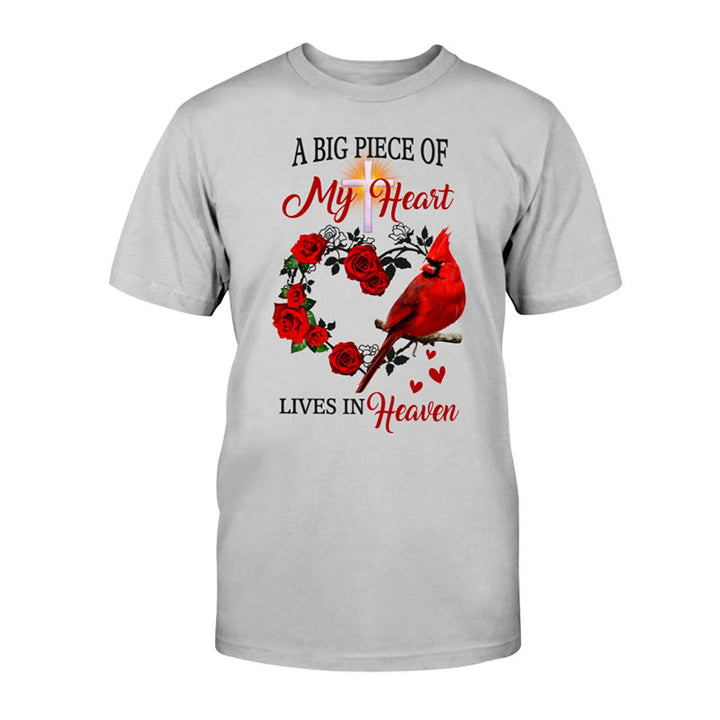 Christianartworkshop Jesus – Ein großer Teil meines Herzens lebt im Himmel – Klassisches T-Shirt - Grau - 2XL - image 4