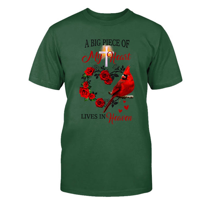Christianartworkshop Jesus – Ein großer Teil meines Herzens lebt im Himmel – Klassisches T-Shirt - Dunkelgrün - 2XL - image 16