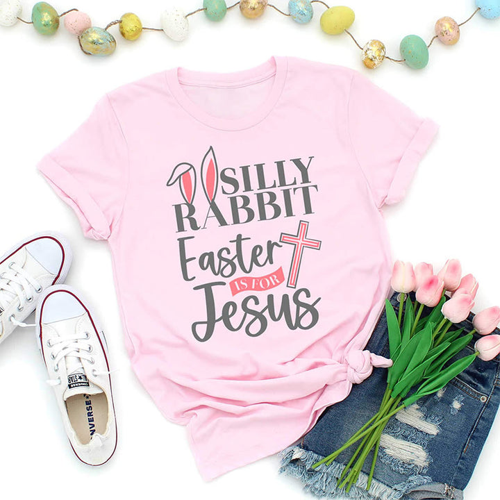 Christianartworkshop Silly Rabbit Ostern ist für Jesus Shirt - Rosa - 2XL - image 0