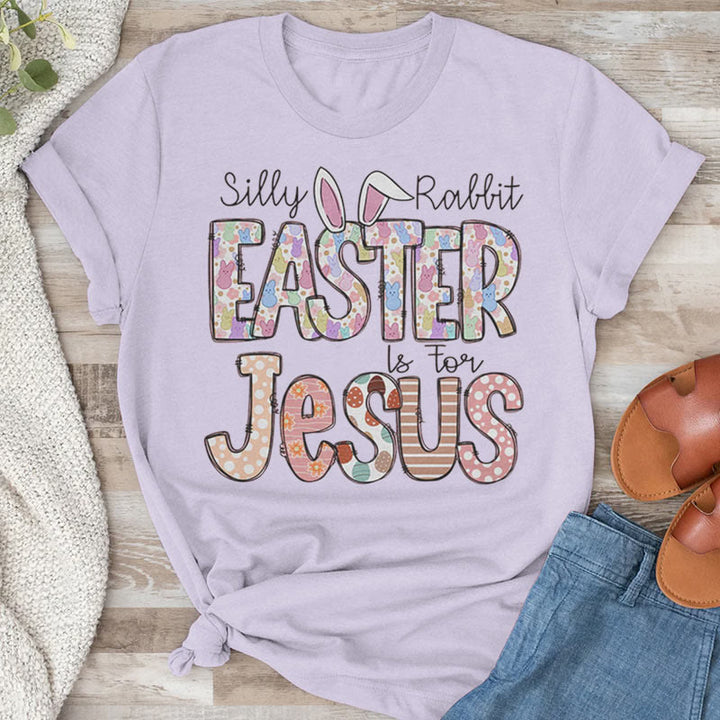 Christianartworkshop T-Shirt mit Aufschrift „Ostern ist für Jesus, Marshmallow-Hasen“ - Lila - 2XL - image 7