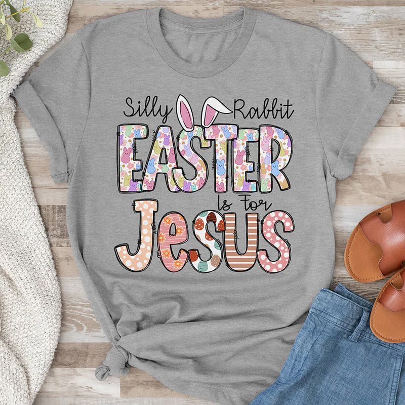 Christianartworkshop Ostern ist für Jesus, Marshmallow-Hasen-T-Shirt - Grau - 2XL - image 4