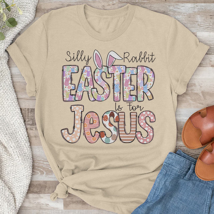 Christianartworkshop T-Shirt mit Aufschrift „Ostern ist für Jesus, Marshmallow-Hasen“ - Beige - 2XL - image 5