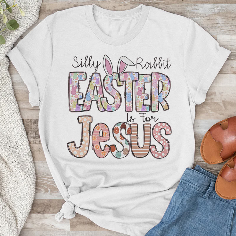 Christianartworkshop Ostern ist für Jesus, Marshmallow-Hasen-T-Shirt - Weiß - 2XL - image 2