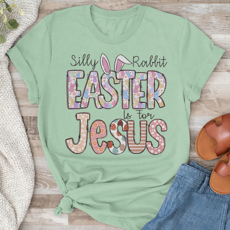Christianartworkshop Ostern ist für Jesus, Marshmallow-Hasen-T-Shirt - Grasgrün - 2XL - image 8