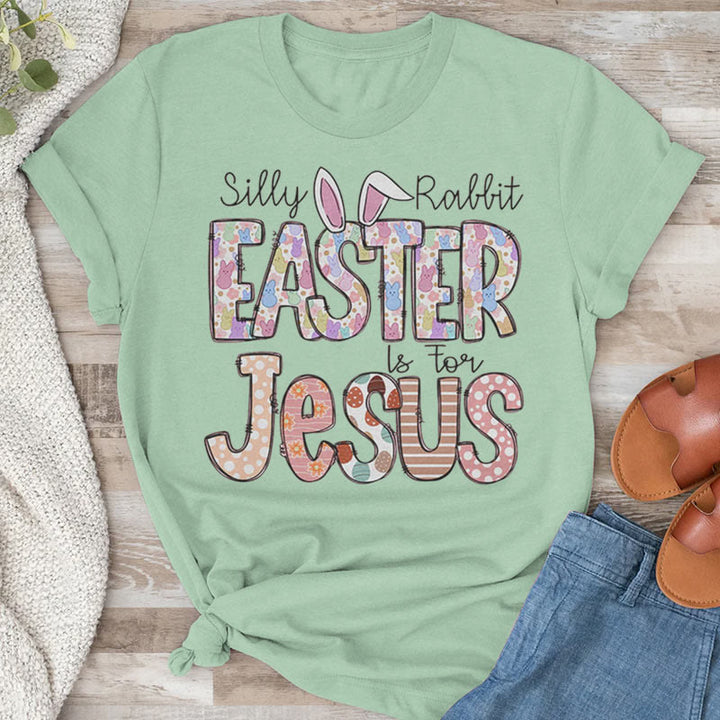 Christianartworkshop Ostern ist für Jesus, Marshmallow-Hasen-T-Shirt - Grasgrün - 2XL - image 8