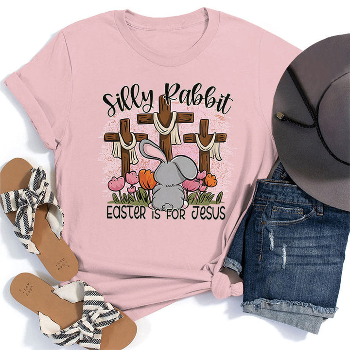 Christianartworkshop Silly Rabbit Ostern ist für Jesus T-Shirt - Rosa - 2XL - image 5