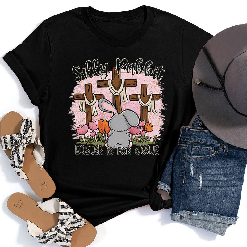 Christianartworkshop T-Shirt „Silly Rabbit“ – Ostern ist für Jesus - Schwarz - 2XL - image 0