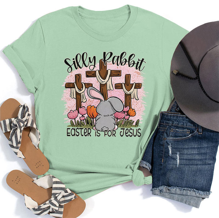 Christianartworkshop T-Shirt „Silly Rabbit“ – Ostern ist für Jesus - Grasgrün - 2XL - image 7