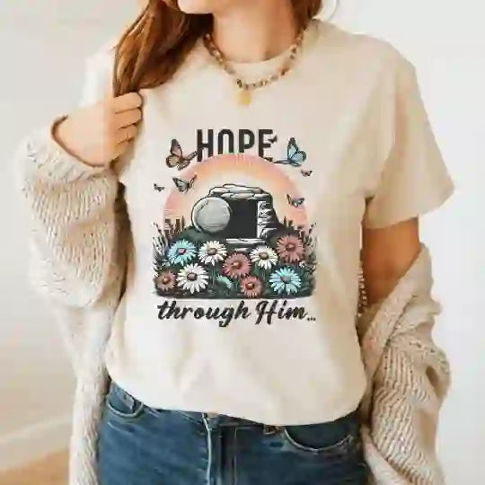 Christianartworkshop Hoffnung dachte ihn Christliches T-Shirt