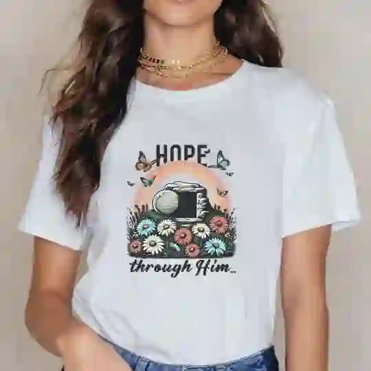 Christianartworkshop Hoffnung dachte ihn Christliches T-Shirt