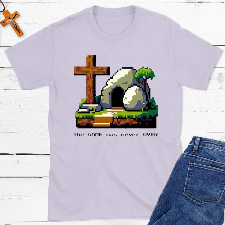 Christianartworkshop Christliches T-Shirt „Das Spiel war nie vorbei“
