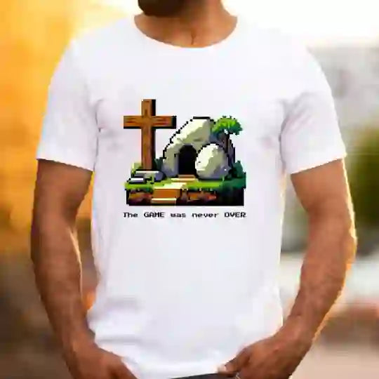Christianartworkshop Christliches T-Shirt „Das Spiel war nie vorbei“