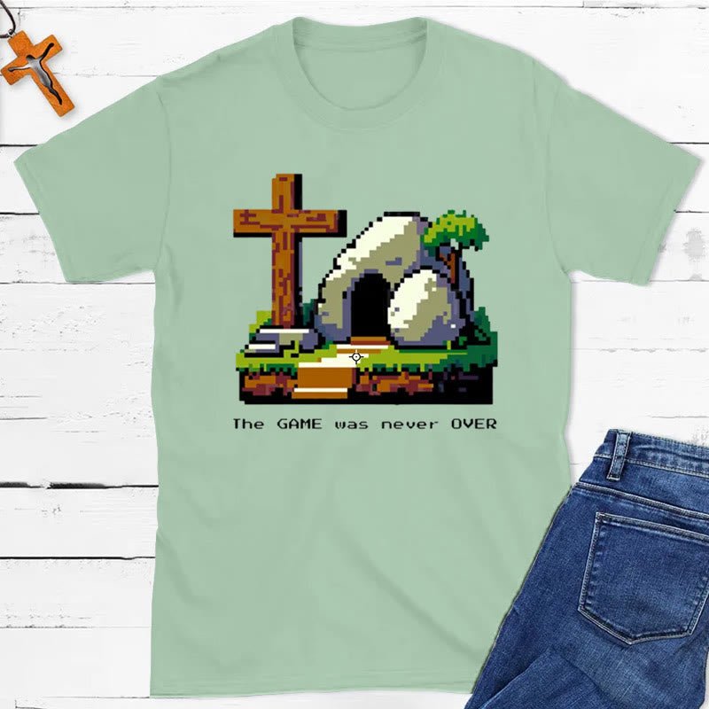Christianartworkshop Christliches T-Shirt „Das Spiel war nie vorbei“