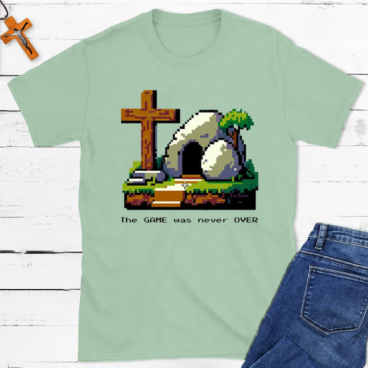 Christianartworkshop Christliches T-Shirt „Das Spiel war nie vorbei“