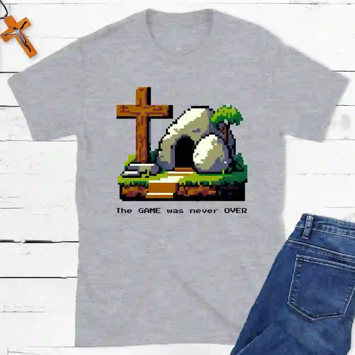 Christianartworkshop Christliches T-Shirt „Das Spiel war nie vorbei“