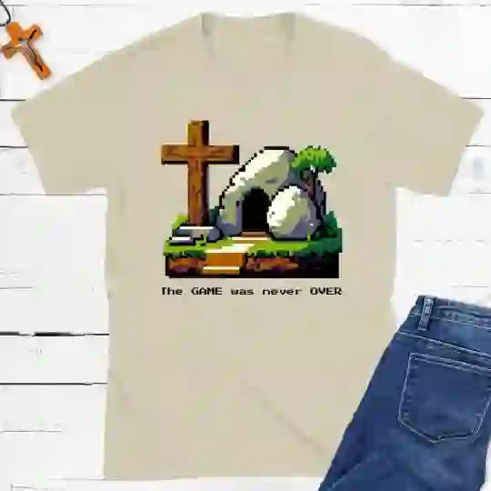 Christianartworkshop Christliches T-Shirt „Das Spiel war nie vorbei“