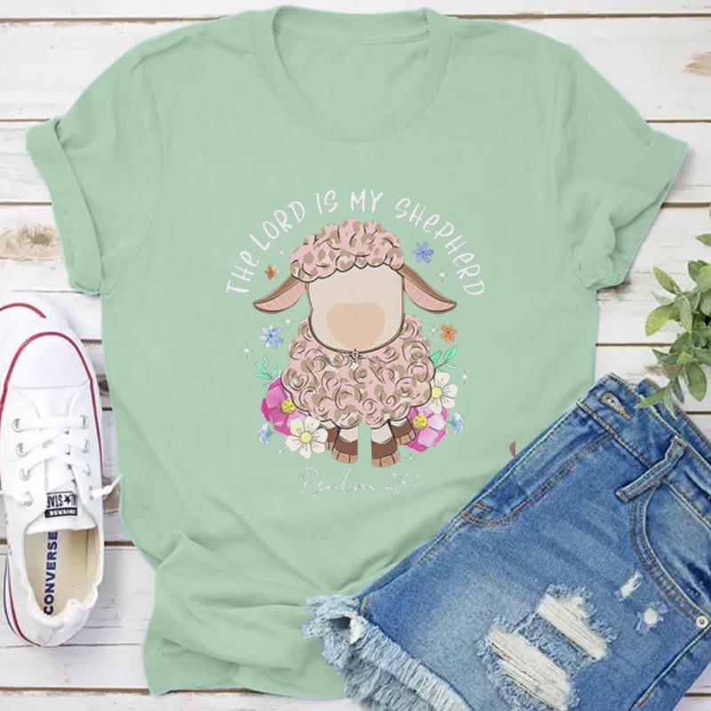 Christianartworkshop Christliches T-Shirt „Der Herr ist mein Hirte“