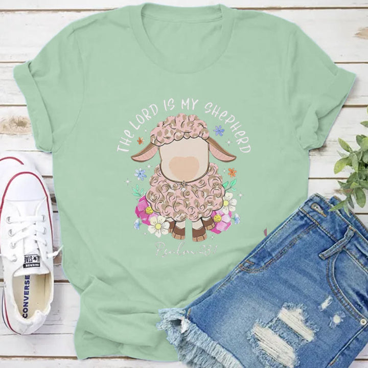 Christianartworkshop Christliches T-Shirt „Der Herr ist mein Hirte“