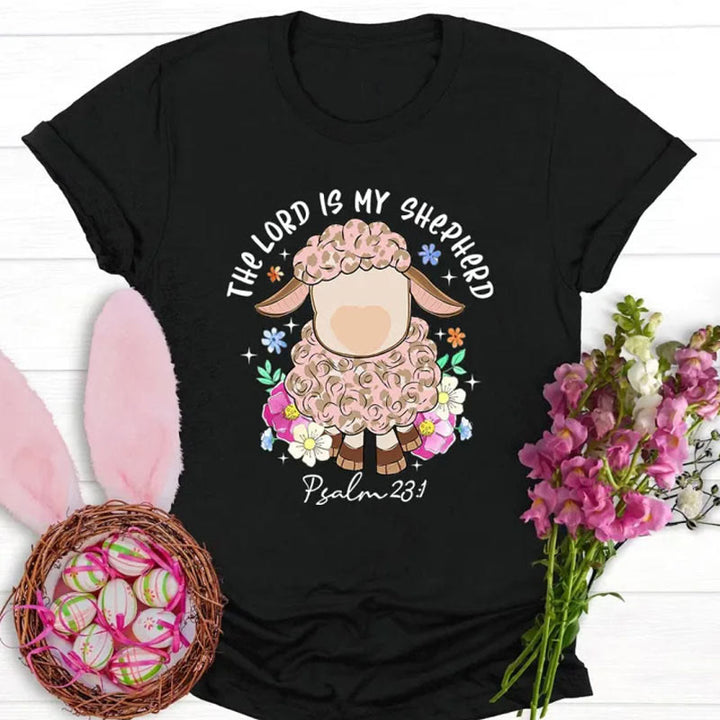 Christianartworkshop Christliches T-Shirt „Der Herr ist mein Hirte“