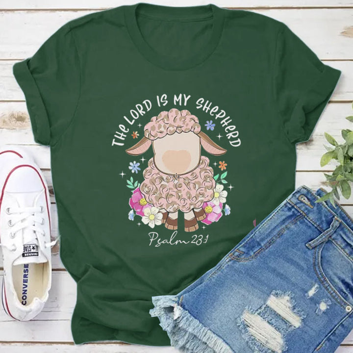 Christianartworkshop Christliches T-Shirt „Der Herr ist mein Hirte“