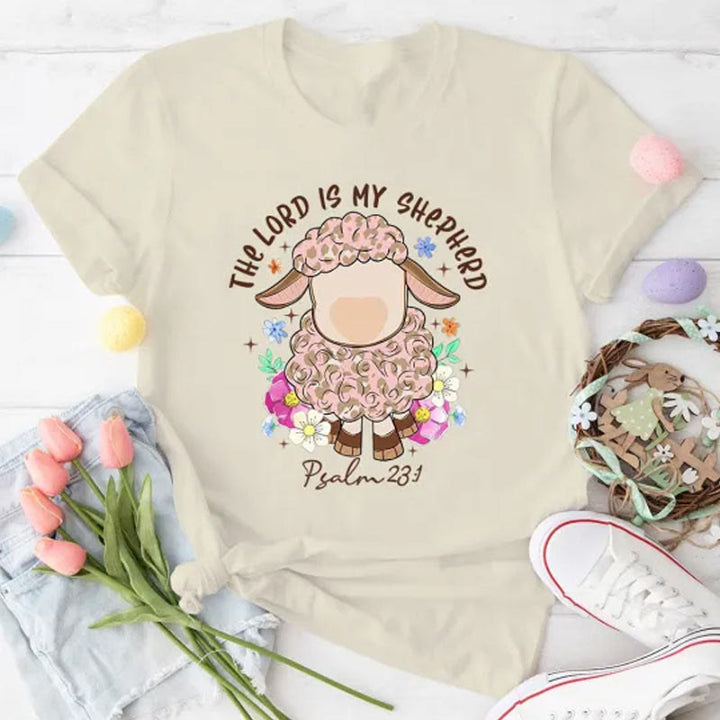 Christianartworkshop Christliches T-Shirt „Der Herr ist mein Hirte“