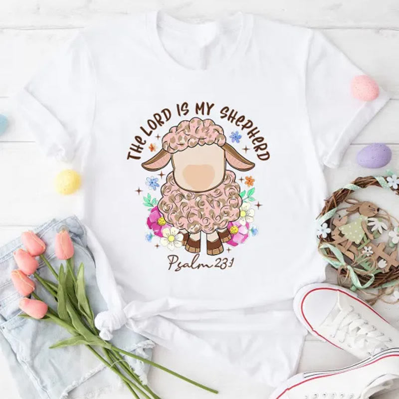 Christianartworkshop Christliches T-Shirt „Der Herr ist mein Hirte“