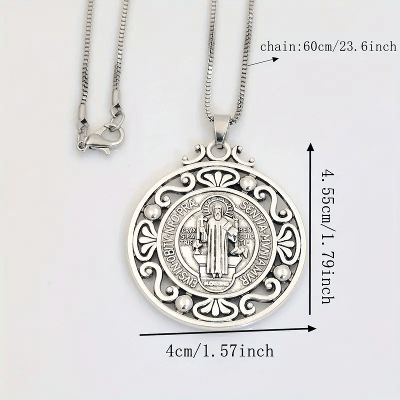 Christianartworkshop St. Benedikt-Medaille, exquisite Halskette: Ein Symbol des Glaubens und des Schutzes