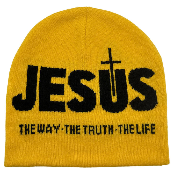 Christianartworkshop JESUS Jacquard Herbst/Winter Outdoor Radfahren Strickmütze