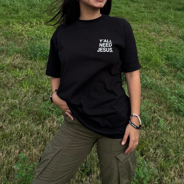Christianartworkshop "IHR ALLE BRAUCHEN JESUS" T-Shirt - image 3