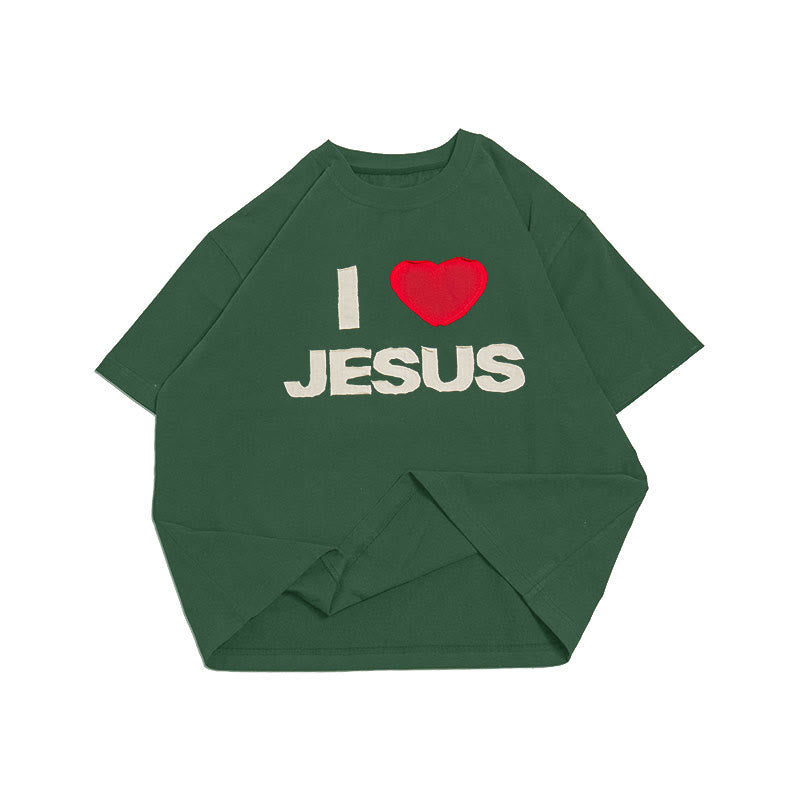 Christianartworkshop Unisex-T-Shirt „Ich liebe Jesus“