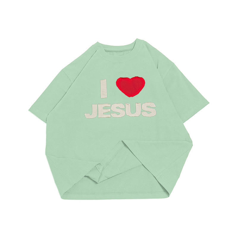Christianartworkshop Unisex-T-Shirt „Ich liebe Jesus“