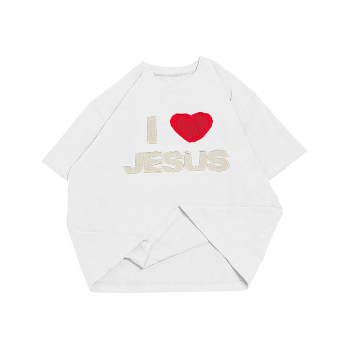 Christianartworkshop Unisex-T-Shirt „Ich liebe Jesus“
