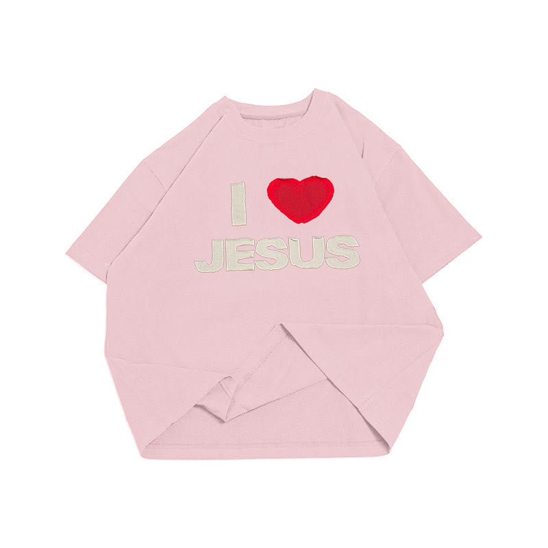 Christianartworkshop Unisex-T-Shirt „Ich liebe Jesus“